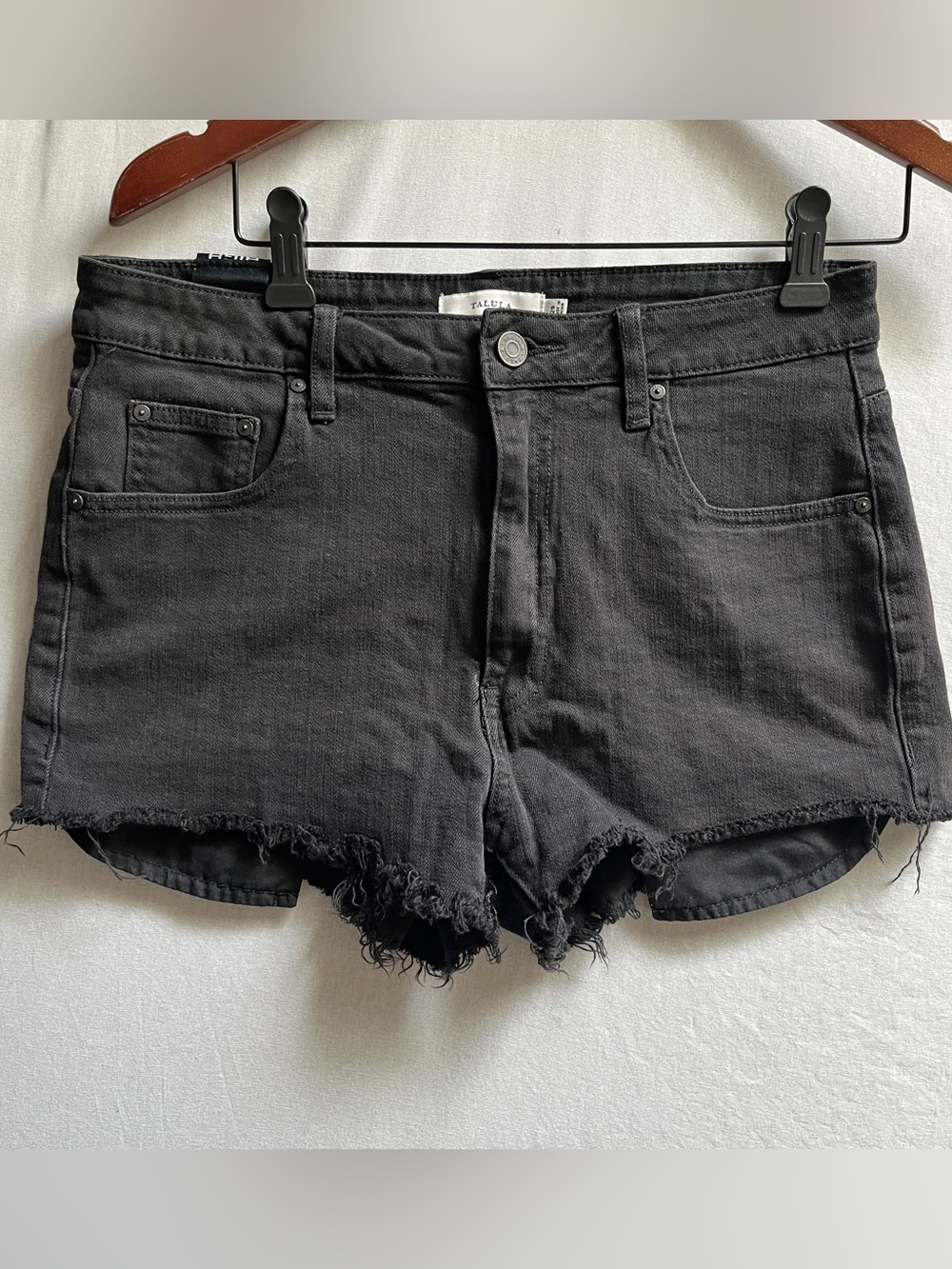 Talula High Rise Distressed Denim Shorts 29